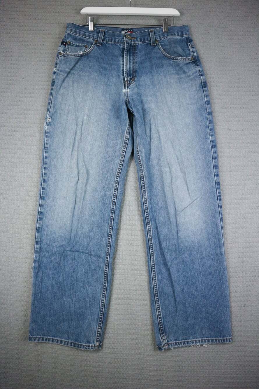 Tommy Hilfiger Vintage Straight Cut Relaxed Light Washed Jeans 34x32